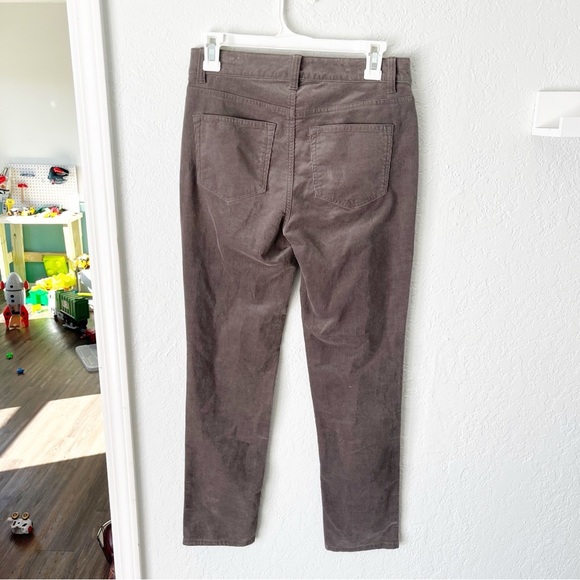 Talbots Pants Women's 2P Petite Corduroy Straight Leg Pants Gray Taupe - Picture 2 of 6